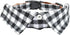 Cotton Dog Collar with Bowtie, Comfortable Adjustable Lapel Design for Small Medium Large Pets (Black White, L 14-22in)
