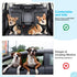 SlowTon Adjustable Dog Seat Belt - Double Dog Safety Leash with Elastic Bungee Buffer (Black, M)