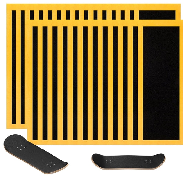 Foyods PRO-Fingerboard Grip Tape - 20 PCS Wooden Mini Skateboard Adhesive Stickers, Foam