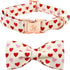 Elegant Little Tail Valentine's Day Dog Collar, Adjustable Heart Bowtie Collar for Large Dogs