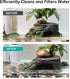 Aquarium Filter for Turtle Tanks, Fish Tank Waterfall Flow Pump for Reptiles, Amphibians, and Cichlids