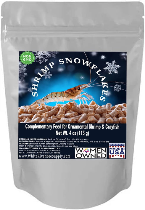 White River Bee Supply Shrimp Snowflakes & Shrimp Food (4 oz/113.4g)