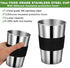 Stainless Steel Camping Cookware Mess Kit, Backpacking Cooking Set with Mini Stove for Outdoor Use