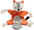 Vitscan Squirrel Plush Toy, Stuffless Dog Chew Toy with Rope Knots, Crinkle Squeaky Toy for Small Dogs