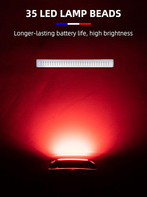 ROCKBROS USB Rechargeable LED Bike Tail Light, 6 Modes IPX4 Rear Light for Night Riding