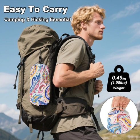 Hammocks 2 500 lbs Hammock Backpacking ALAZA Paisley Crayon Drawing Camping Single or Person Portable Parachute Travel