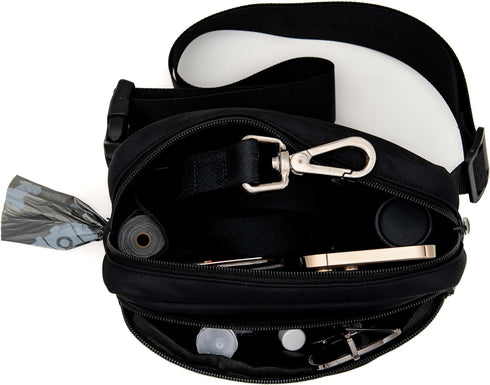 Puppington Dog Treat Pouch for Training, Color Match Poop Bag Dispenser, Crossbody & Fanny Pack Belt Bag for Walking