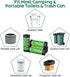 120 8 5 Portable Camping Toilet Bags, Gallon Emergency Camp Potty Poop Bags for Adults, Thickened Trash Waste Bags