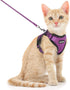 Dooradar Cat Harness and Leash Set, Adjustable Escape Proof Kitten Vest Harness for Walking, Soft Breathable Mesh,