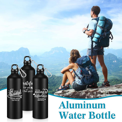 Gejoy 12 Pcs Lightweight Aluminum Water Bottle 24 oz - Thank You Appreciation Gifts for Employee Coworker Team