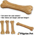 5-Pack of Premium Compressed Rawhide Bones for Dogs - Long Lasting 100% All Natural Bones for Aggressive Chewers, Large
