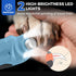 6-Speed Trimmer Set) PAPIFFEED Dog Nail Grinder, Quiet Electric Nail with Dual LED Light, Rechargeable for Small Medium