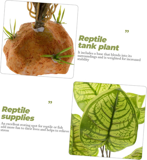 Didiseaon Goblincore Room Decor, Terrarium Landscape Plant Reptile Hiding Hut, Aquarium Fake Plant Ornament