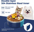 LIHONG Dog Bowls,Stainless Steel Dog Bowls for Small Medium Sized Dogs Non Slip,Insulated Dog Bowl,Pet Bowl for Food and Water,Rustproof(40oz,Blue)