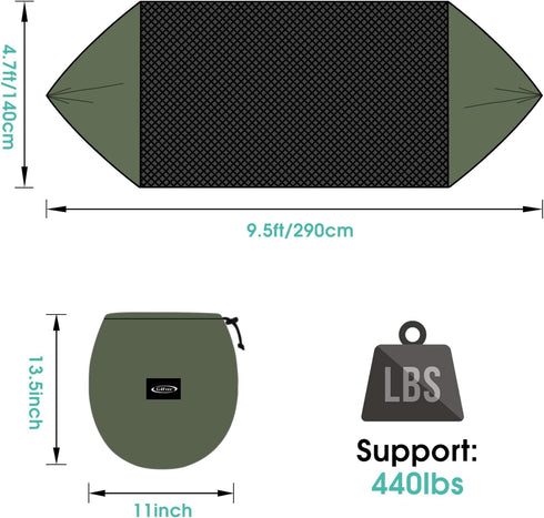 G4Free Large Camping Hammock - 2 Person with Mosquito Net, Lightweight for Outdoor Backpacking