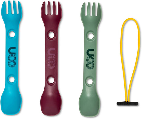 UCO Mini Spork Camping Combo - Spoon-Fork Utensil for Kids, 3 Pack