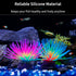 Uniclife Aquarium Imitative Rainbow and Iridescent Blue Sea Urchin Balls Artificial Silicone Ornament Set with Glowing Effect for Fish Tank Landscape Decoration