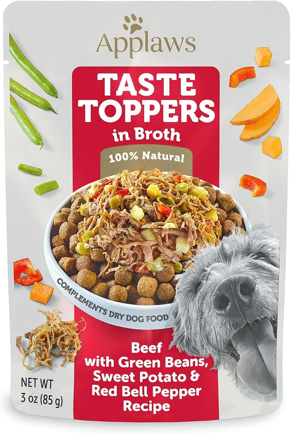 Applaws Taste Toppers, Limited Ingredient Dog Food Topper, Beef with Green Beans,