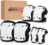 SKT HP Protective Gear for Adults, Knee Pads, Elbow Pads, Wrist Guards for Inline Skating and Biking