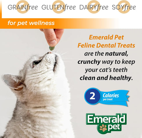 Feline Dental Treats, Grain Free, Salmon Treats, 3 oz, Natural Dental Treats for Cat Teeth and Breath