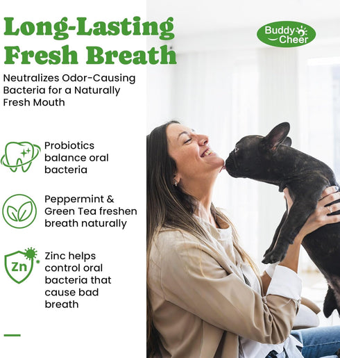 60-Day Dog Teeth Cleaning Powder, Dog Dental Powder and Cats Breath Freshener, Plaque Off Pet Tooth Cleaning lab co