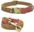 QRDA Dog Collar and Leash Set - Khaki Adjustable Durable Nylon Collars with Tactical Leash for Small/Medium Dogs