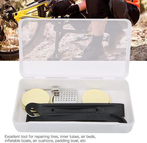 Tyre Glueless Patch - Small Lightweight Inner Tube Repair Kit for Fixed Gear Bikes, Repair Tool Kit