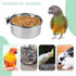 Hypeety Stainless Steel Food Water Bowl for Pet Bird Crates, Cages, Coop, Dog, Cat, Parrot, Rabbit (Medium, 4.7 * 2.1in)