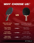 Ping Pong Paddle with Carbon Technology, Performance-Series Table Tennis Racket for Professional Play