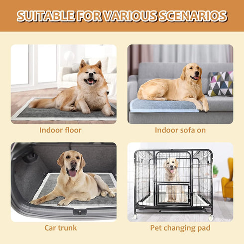 28" 34" 30 Count, Charcoal Puppy Pads with Adhesive Tape, Dog Pee Pads Extra Large x - Potty Pads for Dogs