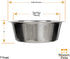 Neater Pet Brands 7 Cup (56 oz.) Stainless Steel Dog Bowls, Single Neater Feeder Replacement Bowl for M/L Express Models