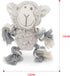 Senior Mini Fleece Dog Toy - Calming Lavender with Rope Arms/Legs, Grey, 15cm x 15cm for Senior Dogs