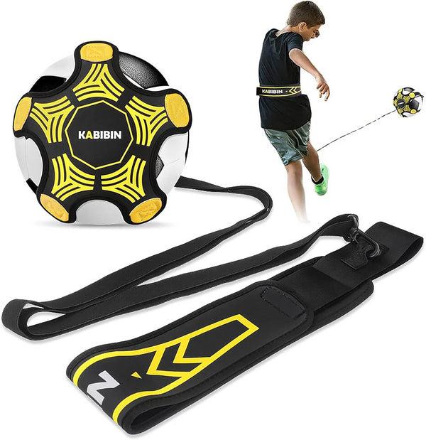 Soccer Ball/Volleyball Training Equipment, Solo Soccer Kick Trainer for Kids and Adults, Practice Aid Bungee Belt