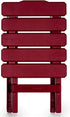 51684 Camco Red Regular Adirondack Portable Outdoor Folding Side Table, Perfect for The Beach, Camping, Picnics