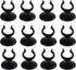 AQUANEAT 12 Pack Aquarium Suction Cup Clips, Black for Heater, Tubing Hose, Plant, Decoration, Fish Tank