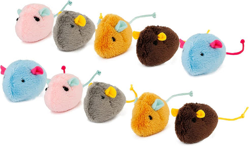 Hartz Cattraction Crinkle Mice with Silver Vine & Catnip - 10 Count