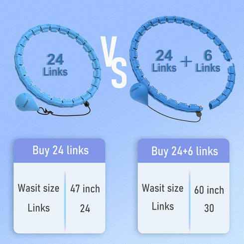 Weighted Exercise Hoop with 6 Extra Links, Exercise Hoop Accessories for Adults Weight Loss