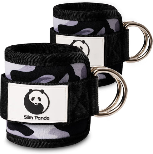 Slim Panda Ankle Strap for Cable Machine, Adjustable Ankle Cuff for Kickbacks, Glute Workouts, Leg Extensions