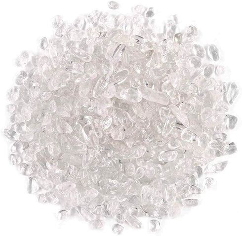 WAYBER 1 Lb/460g Natural White Clear Quartz Crystal Stones, Irregular Aquarium Pebble Decorative Rocks