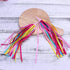 Kids Bike Basket Set, Wicker Handlebar Basket with Unicorn Necklace, Bell, Streamers, Stickers