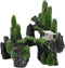 Pssopp Aquarium Mountain View Rockery - Artificial Hill Fish Tank Landscape Ornament for Tortoise and Fish