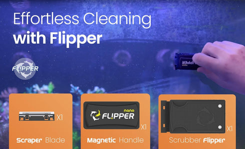 1/4-Inch - Flipper Nano Aquarium Algae Cleaner For Glass Tanks Only Upto