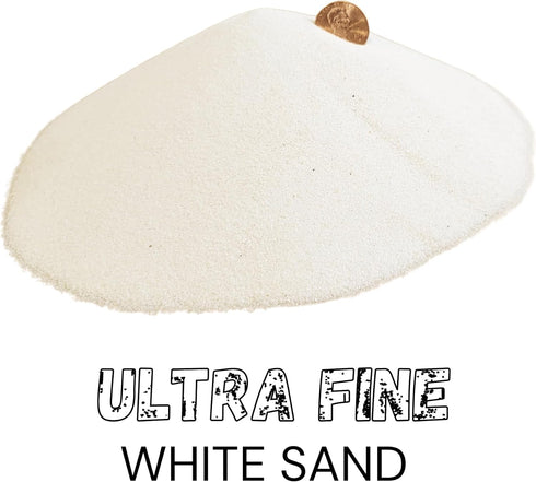 3 lb Natural White Sand for Sandbox, Sand Art, Home Decor, Sensory Bin, Aquarium & More, Odorless, Non-Toxic, Safe