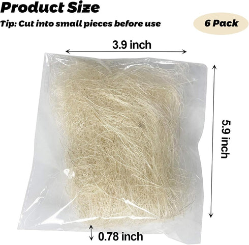 kathson Bird Nesting Materials, Coconut Fiber Bedding for Birds and Small Animals, Warm and Breathable, 6 Pack
