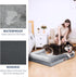 XL Dog Bed - Orthopedic Washable with Removable Cover - Grey Waterproof Extra Large Dog Bed