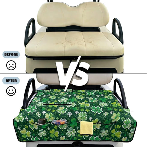 Yuyamidu 2-Person Golf Buggy Seat Cover with Storage Bags Portable EZGO Golf Seat Protecter Universal for Seats Club