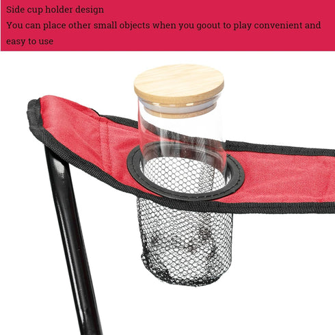 Generic Lightweight Camping Chairs for Adults, Portable Folding Lawn Chair Outdoor Beach Chair with Cup Holder & Carry