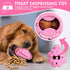 Dog Toys for Aggressive Chewers, Indestructible Interactive Treat Toys for Large Medium Breeds, Pink