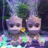 Aquarium Groot Air Bubbler Decorations, Resin Crafts with Air Bubbler Stone for Fish Tank