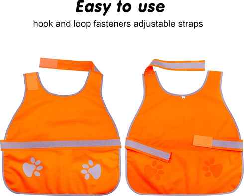 2 Pieces Adjustable Dog Reflective Vest, High Visibility Pet Safety Vest for Outdoor Activities, Walking, Hunting
